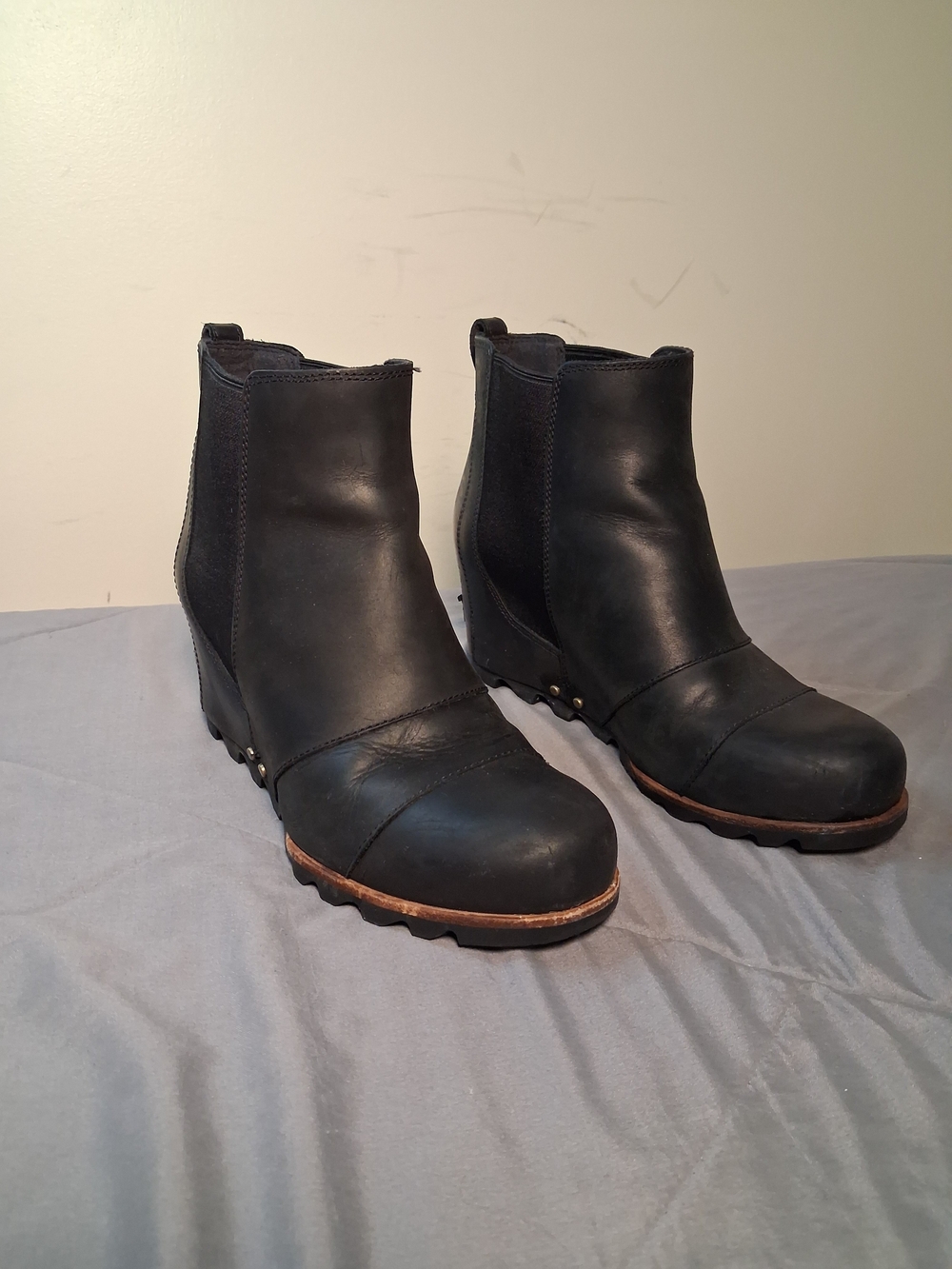 Sorel Black Lea Wedge Ankle Boot
